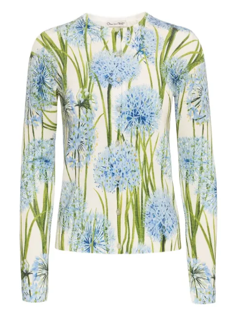 Oscar de la Renta floral-print cardigan White 26RN125BPTBWE