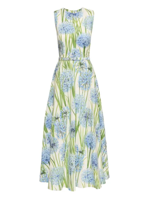 Oscar de la Renta Allium poplin dress Green 26RN254ATPBWE