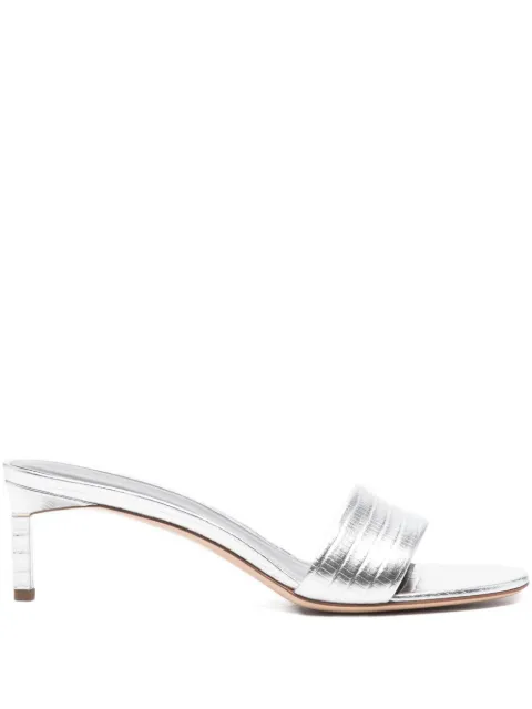 TOM FORD metallic-finish leather sandals Silver W3836LCL408P