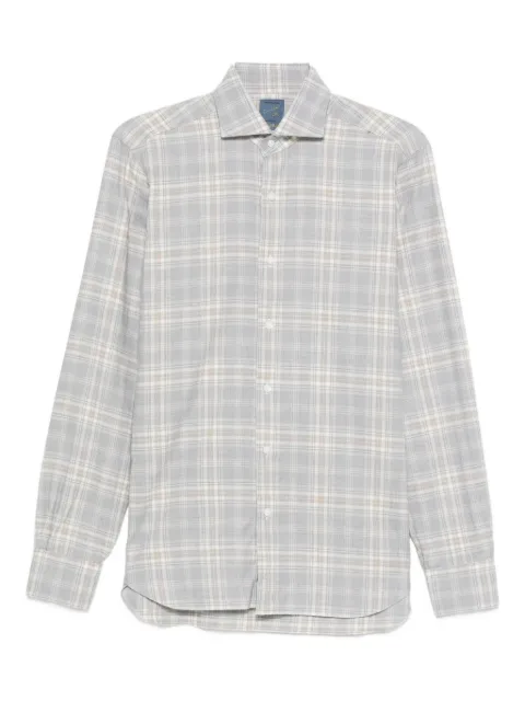 Barba plaid buttoned shirt Grey LIU13P0150061U