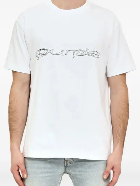 Purple Brand script short-sleeves T-shirt White P117HWLS425