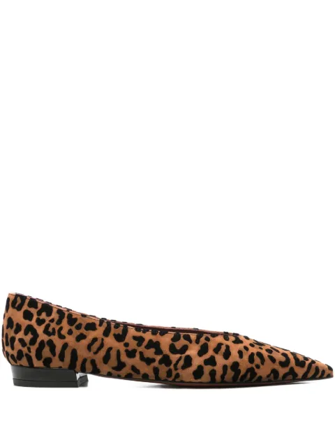 Roberto Festa pointed leopard-print ballet flats Brown CARMELASSUEDE
