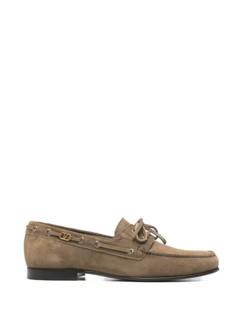 Valentino Garavani suede boat shoes Brown YS0M05DHU