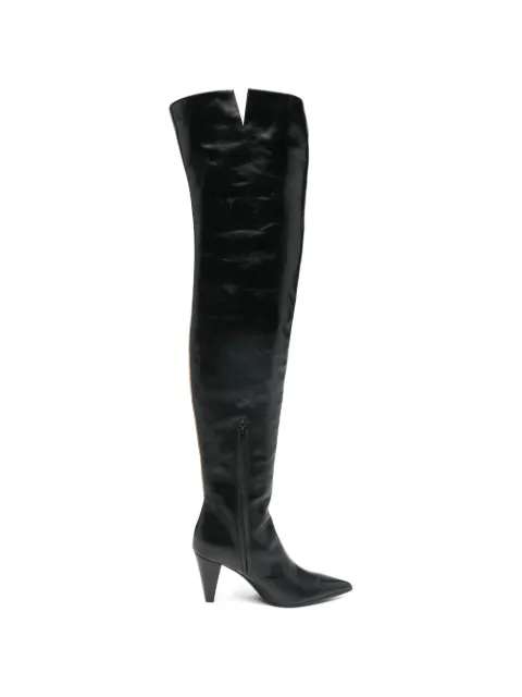 KHAITE pointed harvey over-the-knee boots Black F1119998