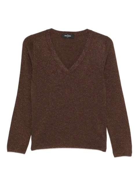 Gran Sasso V-neck sweater Brown 5725116805