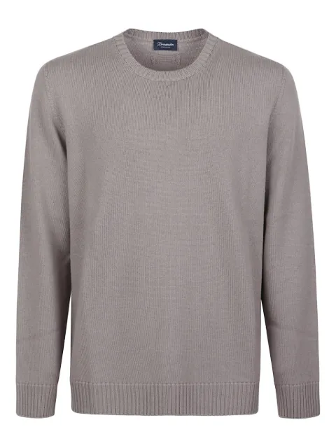 Drumohr ribbed crew-neck sweater Grey D7M103L