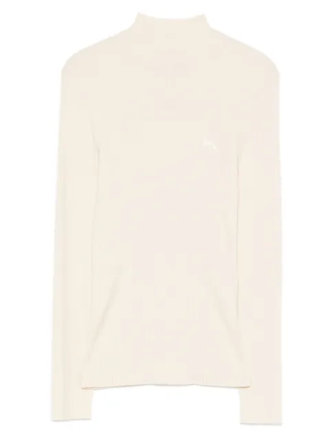 Maison Kitsuné ribbed mock-neck top Neutrals PW00809KT1155