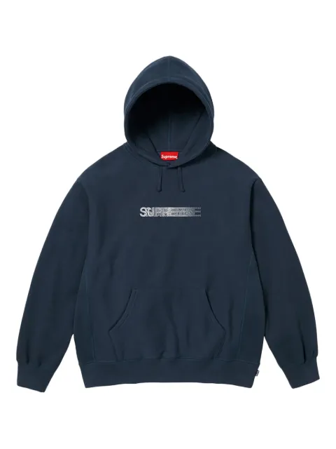 Supreme x Swarovski motion-logo hoodie Blue SU25938
