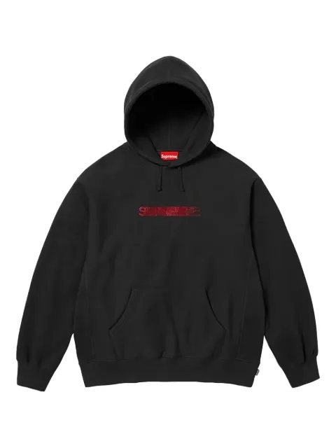 Supreme x Swarovski motion-logo hoodie Black SU25937