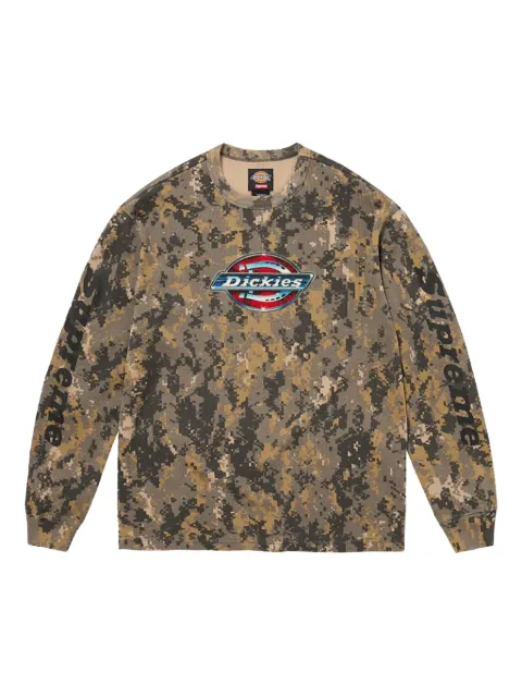 Supreme x Dickies® Thermal camouflage-pattern sweatshirt Green SU25940