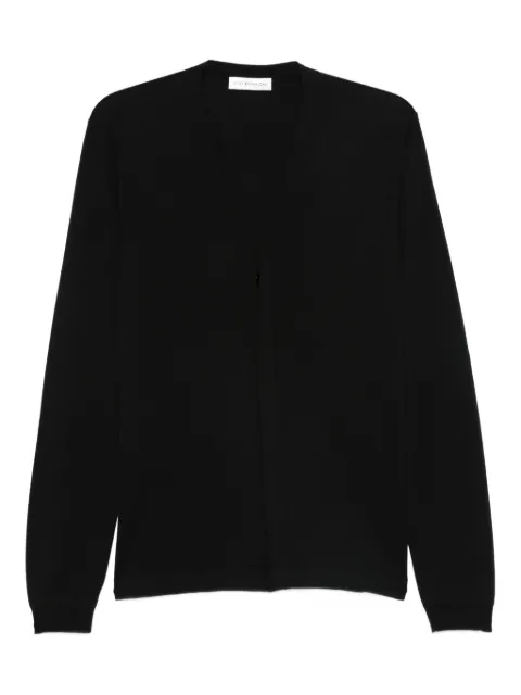 GOES BOTANICAL v-neck cardigan Black 115B