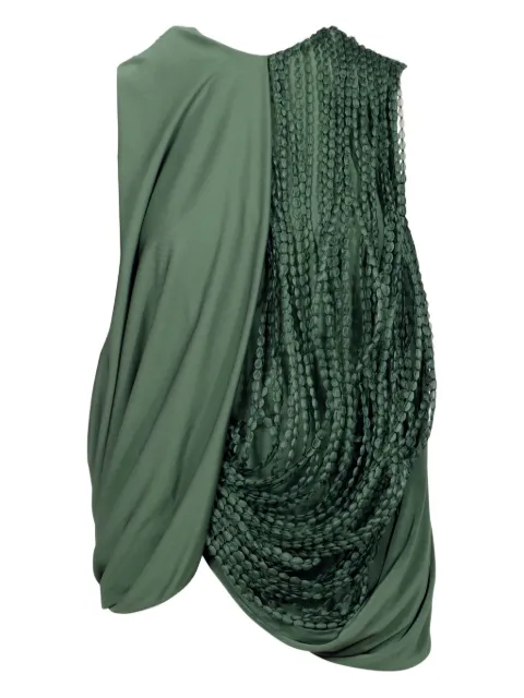 LOEWE draped beaded blouse Green S540Y07XGI