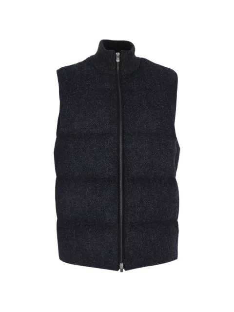 Agnona bouclé wool gilet Blue TV10U1XU1151