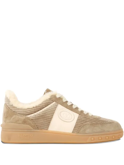 Valentino Garavani ribbes lace-up sneakers Neutrals WS0IL9AJI