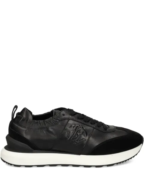 Roberto Cavalli logo-embossed panelled sneakers Black 29781