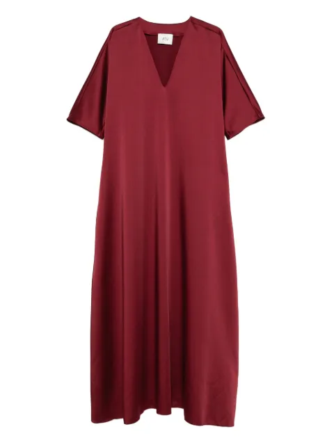 Atu Body Couture satin v-neck maxi dress Red AT25113