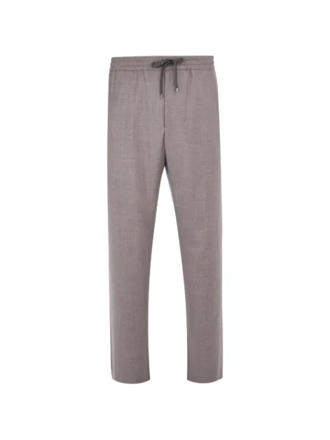 Agnona drawstring flannel track pants Neutrals T710U6YU1142