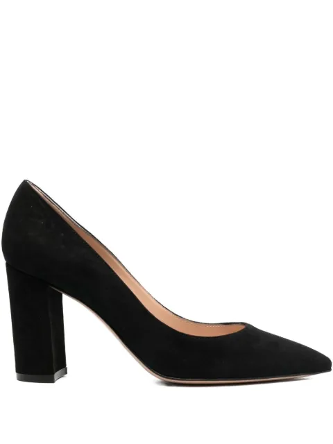 Gianvito Rossi 85mm Piper pointed block-heel pumps Black G2137585RICCAM