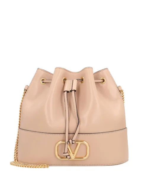 Valentino Garavani mini VLogo Signature leather bucket bag Pink 8W2P0T83HPFWRP