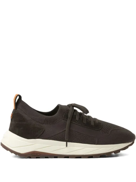 Henderson Baracco suede-panelled sneakers Brown APOLLO254KNITFONDENTESUEDEMODIC