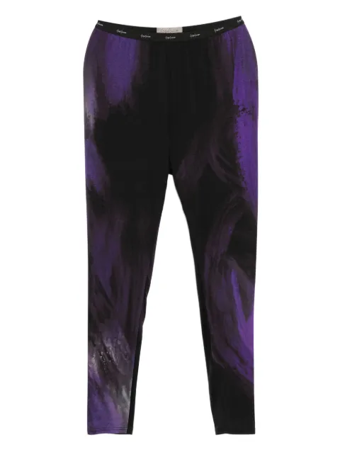 Yohji Yamamoto printed leggings Purple FLP04211