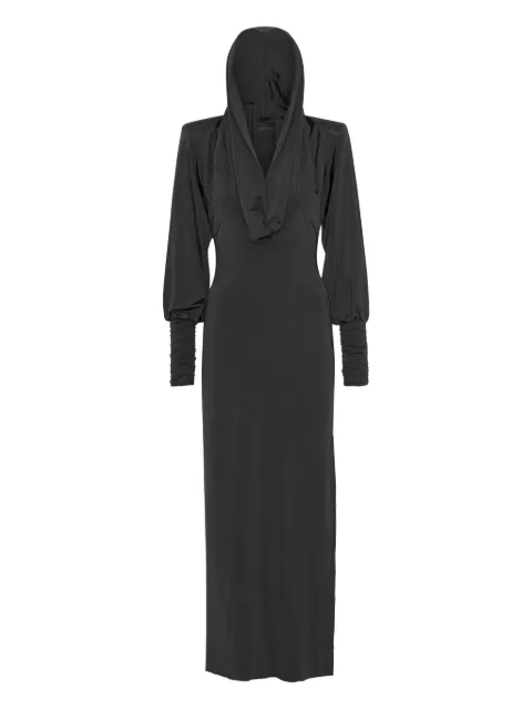 ROTATE BIRGER CHRISTENSEN slinky hooded dress black Black 115255100