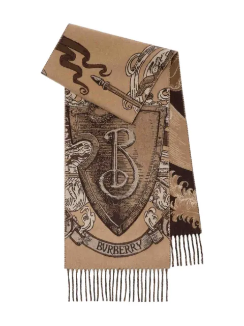 Burberry jacquard cashmere scarf Neutrals 8113974
