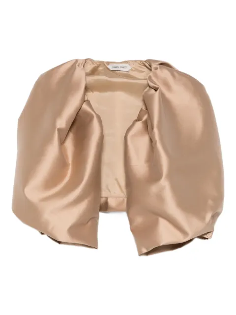 Alberta Ferretti cropped satin jacket Gold AEF252M33075146