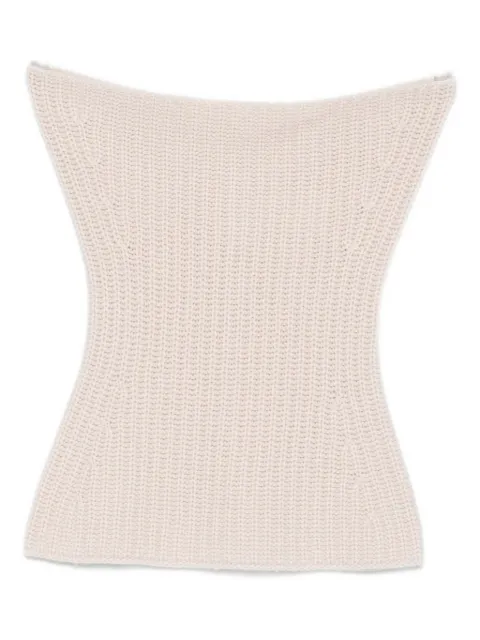 Iris Von Arnim Alfreda ribbed-knit neck warmer Neutrals 2540930101