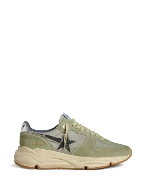 Golden Goose Running Sole trainers in sage-green nylon and suede with printed black star Green GMF00927F007954