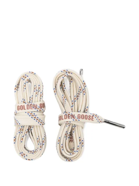 Golden Goose logo-print shoe laces White GUF00234F008403
