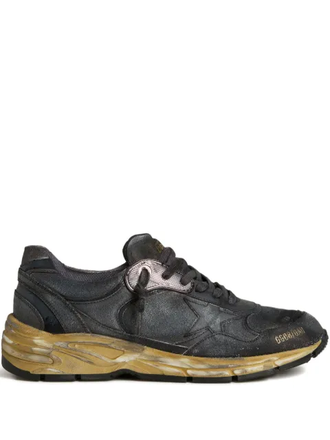 Golden Goose Dad-Star in black naplak and crackle leather Black GWF00884F007839