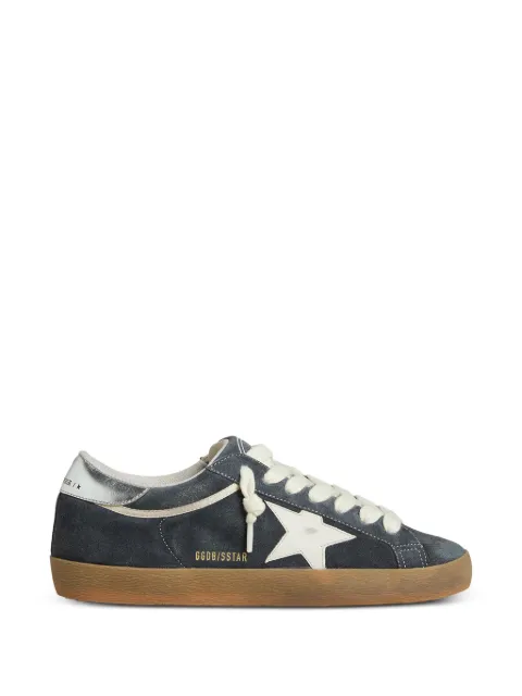 Golden Goose Super-Star trainers in gray suede with white leather star and silver leather heels tab Blue GMF01005F007875