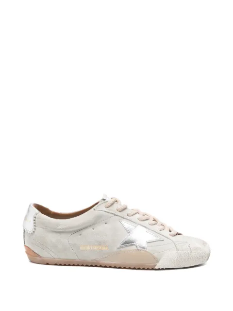 Golden Goose True-Star trainers in light gray suede with metallic silver star and heels tab Neutrals GWF00922F008435