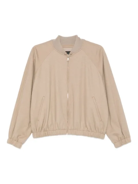 Fabiana Filippi zip bomber jacket Neutrals GCD225F645L6410000