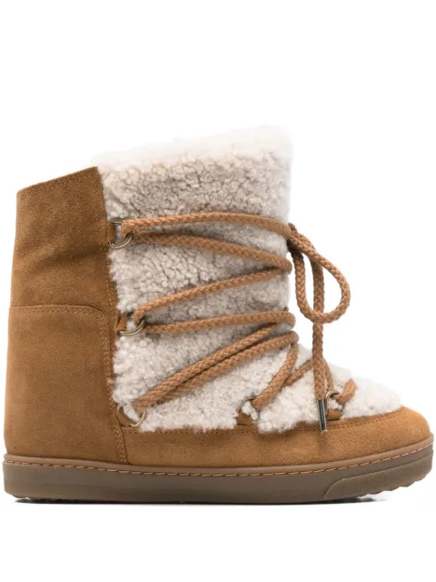 ISABEL MARANT Nowles shearling ankle boots Brown BO0039FAC4O03S