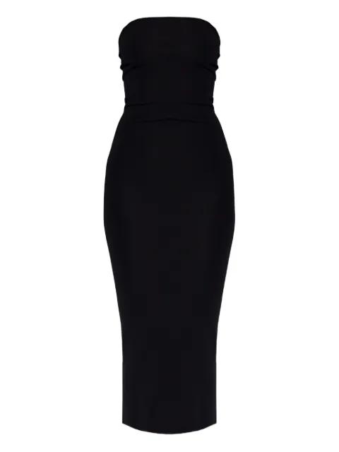 ENTIRE STUDIOS strapless ribbed midi dress Black UNW2511071