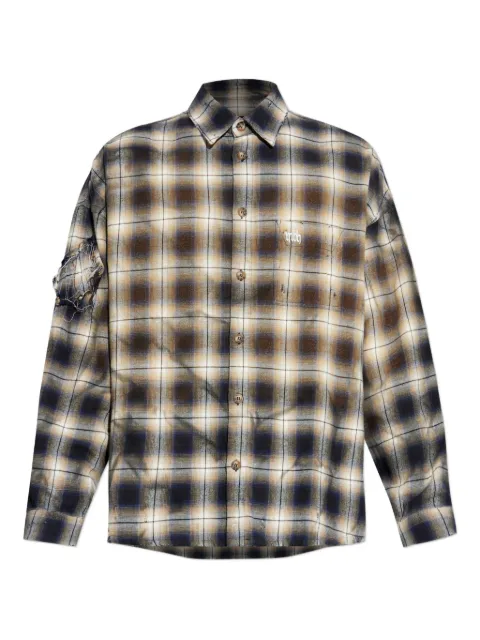 MISBHV plaid ripped shirt Brown 251M144