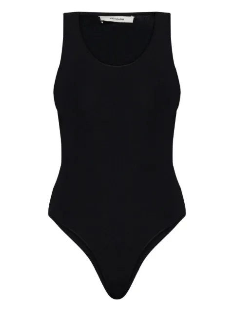 ENTIRE STUDIOS ribbed playsuit Black UNW2511010