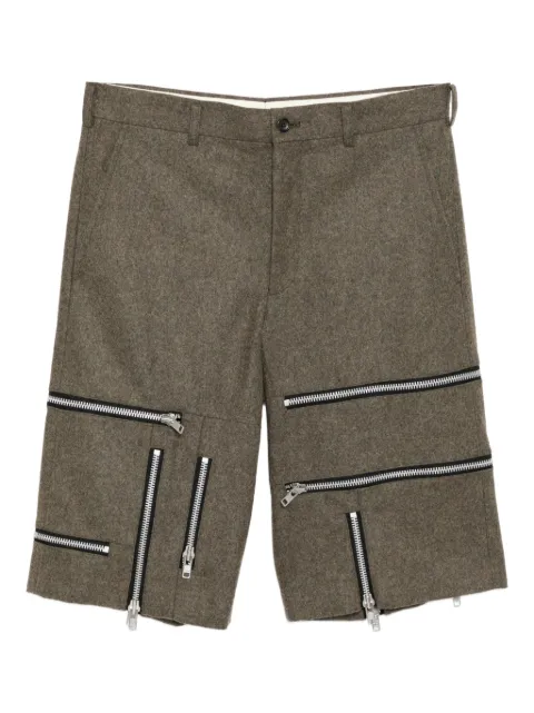 Comme des Garçons Homme Plus zip-detail shorts Green PPP042051