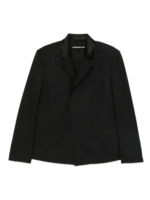 NotRainProof notched-lapel blazer Black 25J80038228877NRP99
