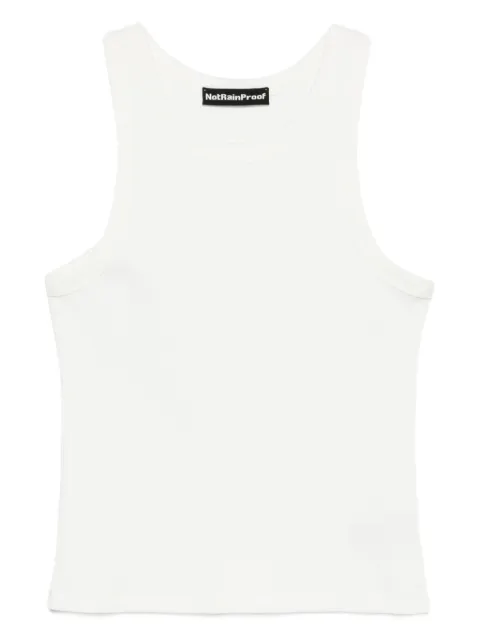NotRainProof fine-ribbed tank top White 25T145204NRP10