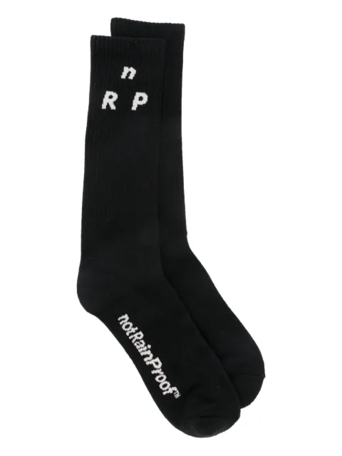 NotRainProof logo-jacquard socks Black 25A029NRP99