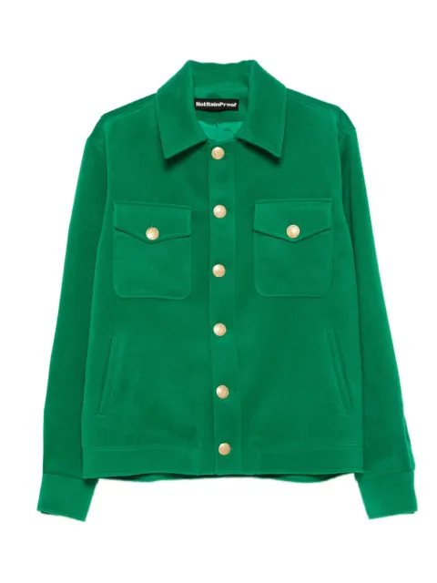 NotRainProof chest-flap shirt jacket Green 25J801372399NRP37