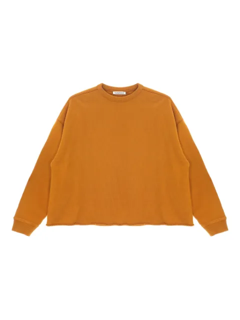 YMC raw-hem cotton sweatshirt Orange P7ZAD