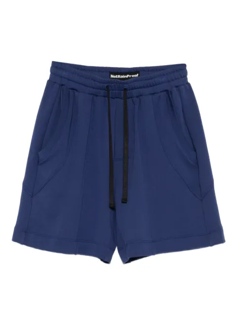 NotRainProof seam-detail drawstring-waist shorts Blue 25B062A205295NRP85