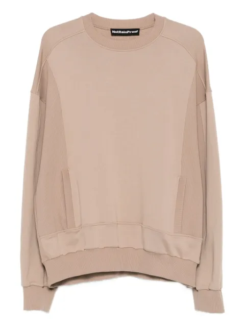 NotRainProof panelled sweatshirt Neutrals 25T108205204NRP64