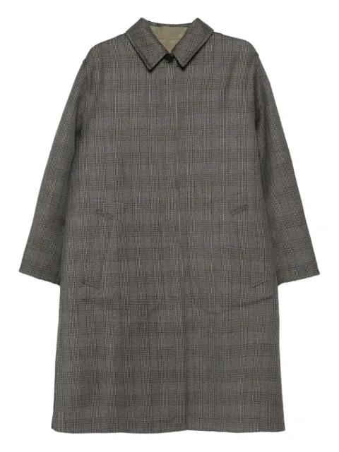 The Row wool-silk check coat Black 10286W3981