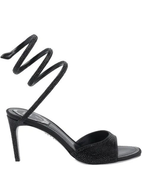 René Caovilla 100mm crystal-embellished heeled sandals Black C12608080R001V050