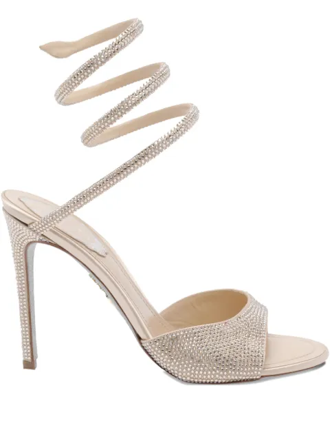 René Caovilla 105mm crystal-embellished sandals Metallic C12608105R001V104